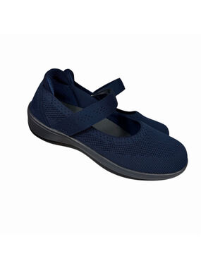 Classic Navy Knit Mary Jane Comfort Flat